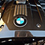 Аквапринт фото двигателя авто карбон BMW Series 3